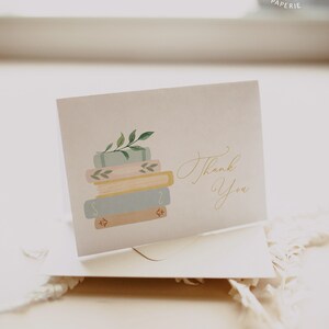 Gender Neutral Storybook Babyparty Dankeskarte, druckbare Babyparty Dankeskarte, bearbeitbare Dankeskarte Vorlage # Y227