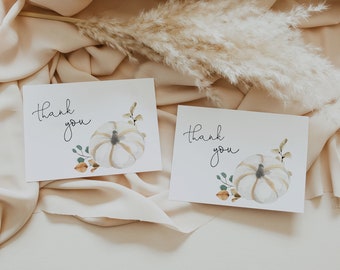 50 Kürbis Dankeskarten Mit Umschlägen - 10,2x15,2 Cm Für Babyparty & Herbstfeiern