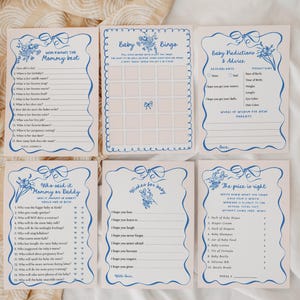Editable Floral Baby Shower Game Bundle - Baby In Bloom Baby Shower Activities - Hand Drawn Flower Bouquet - Wildflower Shower Games#YD2