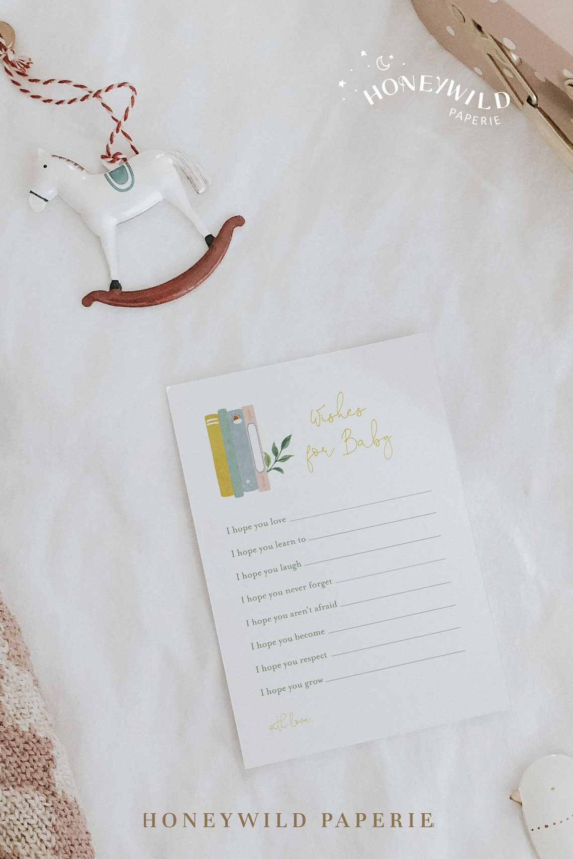 Wishes for Baby Gender Neutral Storybook Baby Shower Printable - Etsy