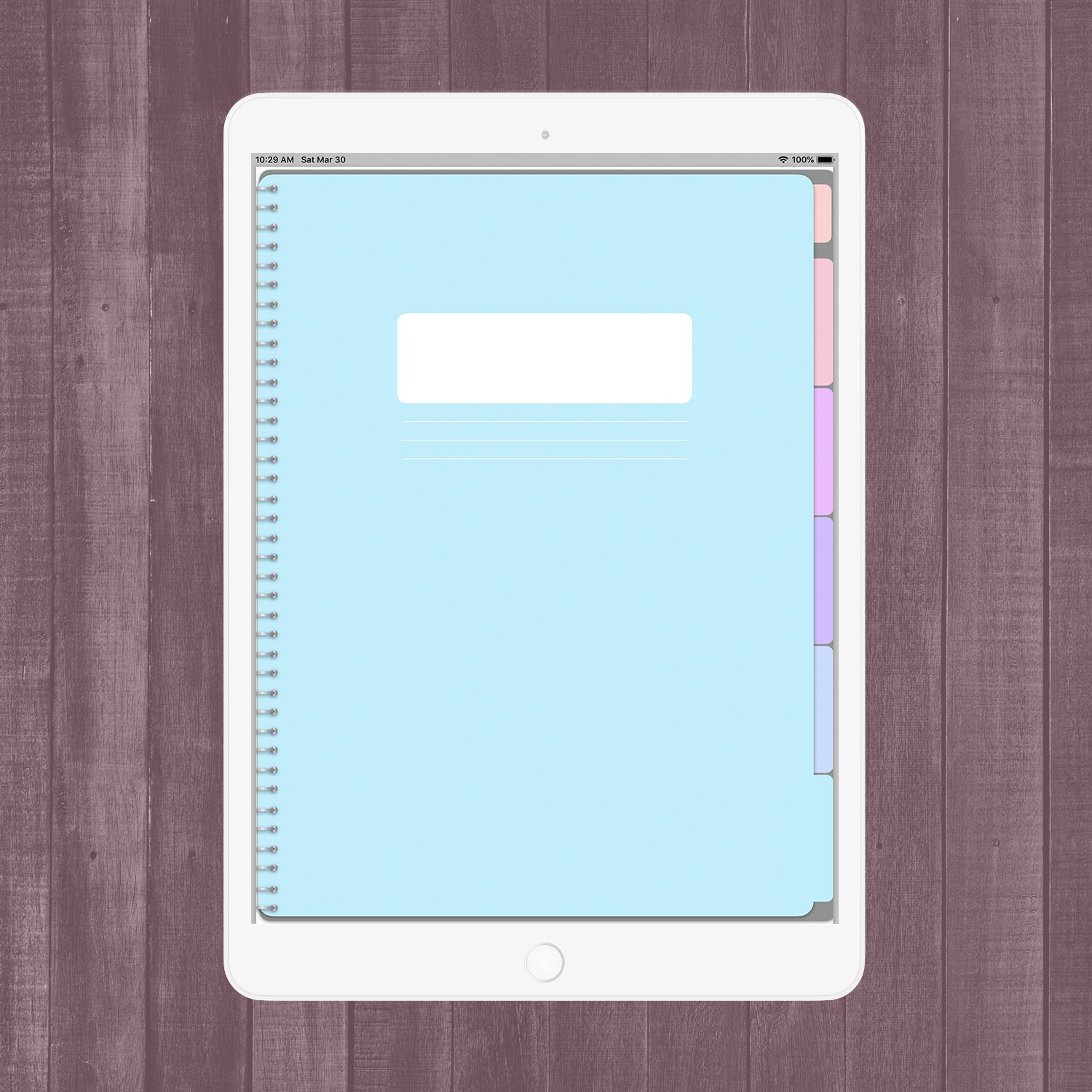 Digital Notebook Five Subject Student Notebook Cornell and Etsy