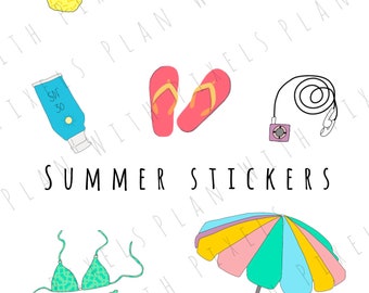 Digitali adesivi - divertimento estivo - pre-tagliati