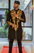 Alagba African Men's Shirt and Matching Pant Set | Dashiki Grooms Men Attire | Prom & Summer Tunic | African Clothing product logo