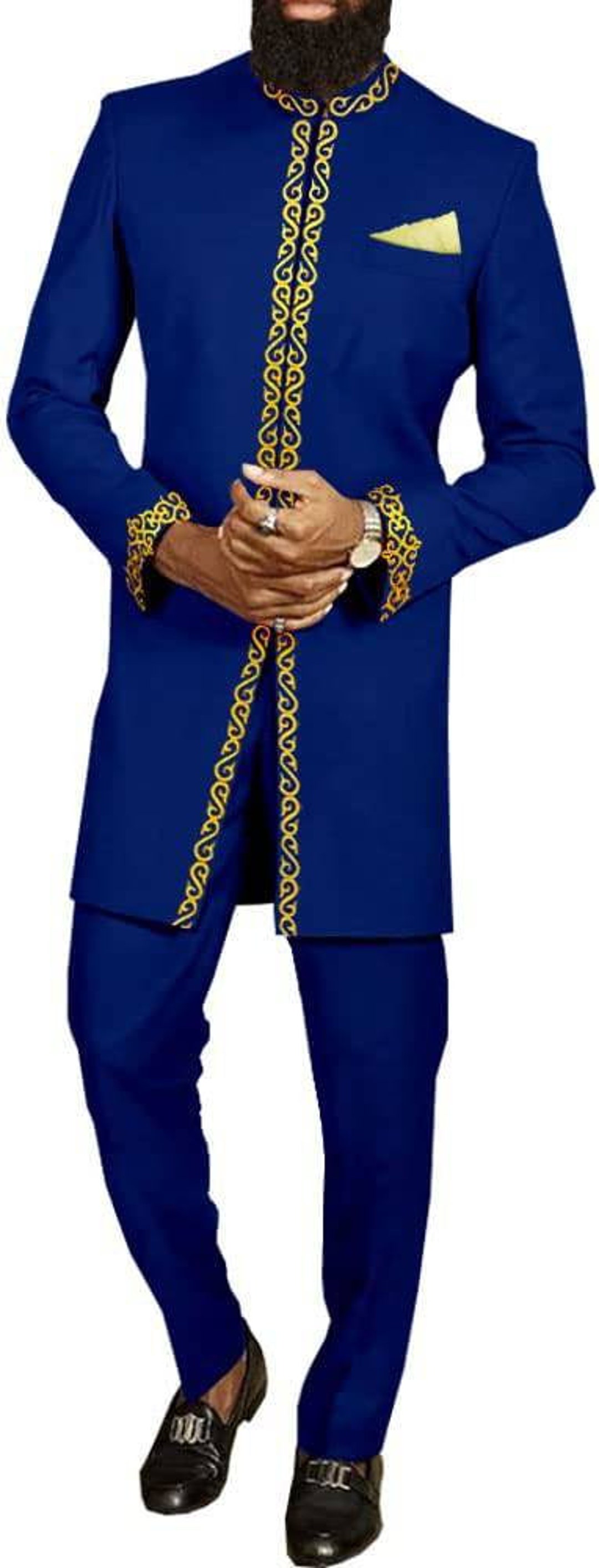 2 Piece African Dress for Men, Dashiki Mens Festival Suit, Afro Groomsmen Traditional Wedding