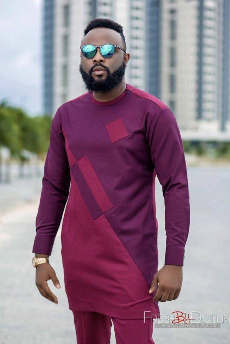 2 Piece African Dress for Men Dashiki Mens Festival Suit Etsy