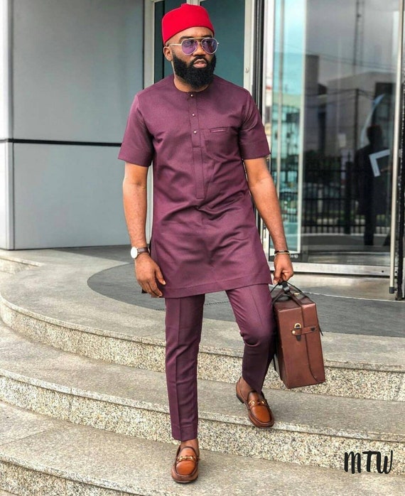 green emerald velvet dress Dashiki for Men African outfits 2 Piece Set Shirt Pants Nigerian Mens Suit  Wedding Attire Tracksuit TR6 Black Small at Amazon Men's Clothing store