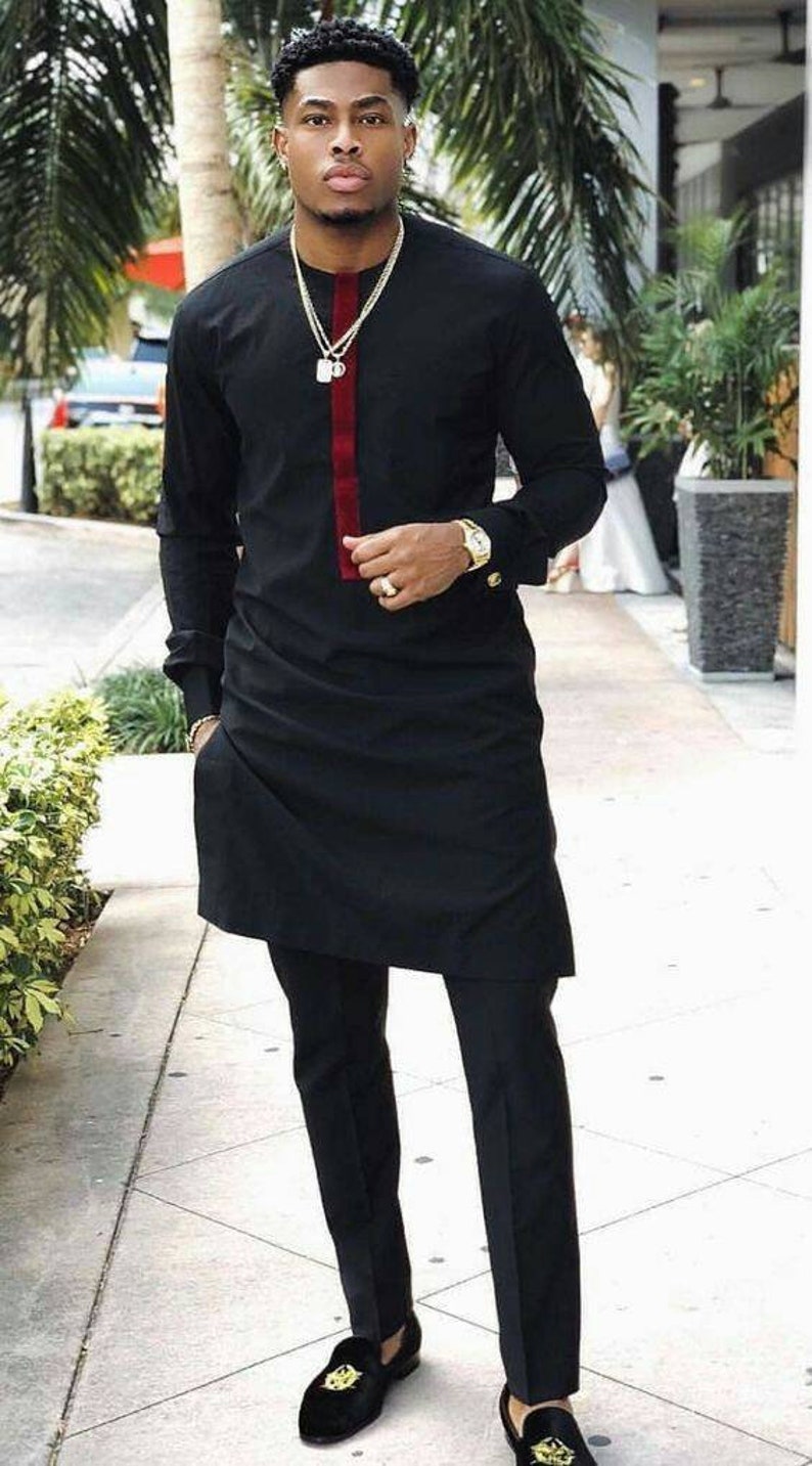 Ike African men shirt and a matching pant setAfrican clothingAfrican men clothingAfrican men shirt dashikitunic shirtpromgroom suit