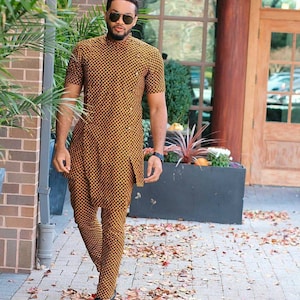 Debo African Men Dashiki Suit / 2 Piece Wedding Suit Mens Wear / Afro Centric Festival Dress / Grooms Clothing Gift For Back Man
