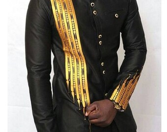 Kanmi 2-teiliges afrikanisches Männerhemd und ein passendes Hosenset, afrikanische Kleidung, afrikanische Männerkleidung, afrikanisches Männerhemd, Dashiki-Männeroutfits.