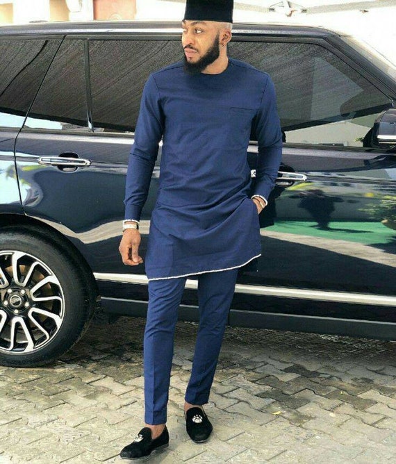 Ike African men shirt and a matching pant setAfrican clothingAfrican men clothingAfrican men shirt dashikitunic shirtpromgroom suit