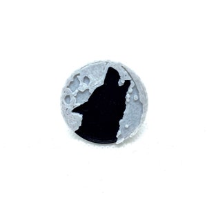 Lunar Wolf Pin