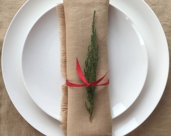 Linen napkins, linen napkin of different colors, set of sizes 14",16",18", soft Christmas napkin, primitive, rustic napkin, sand washed flax