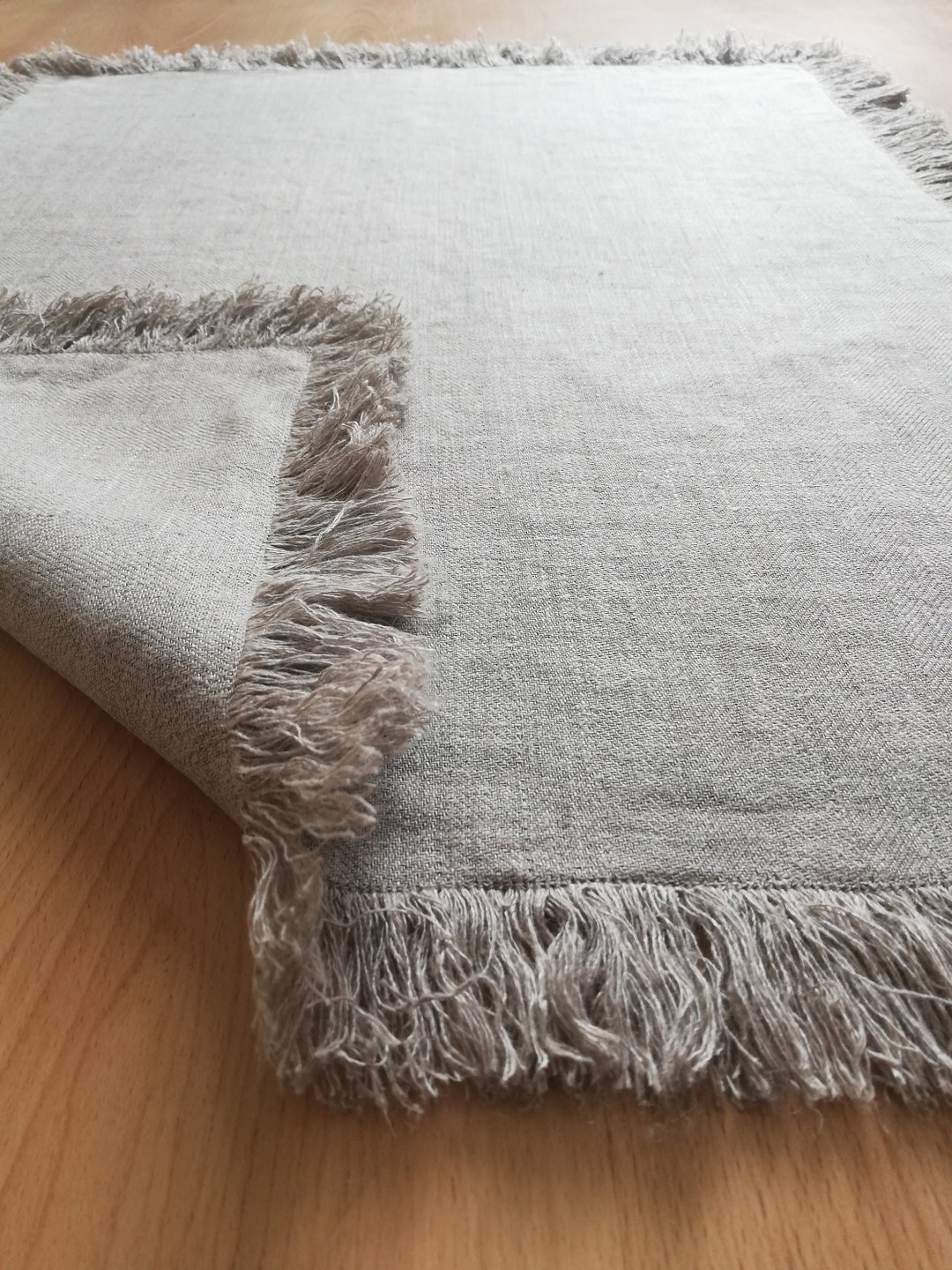 Linen Rug, Linen Floor Mat, Linen Double-layered Rug, Feet Towel ...