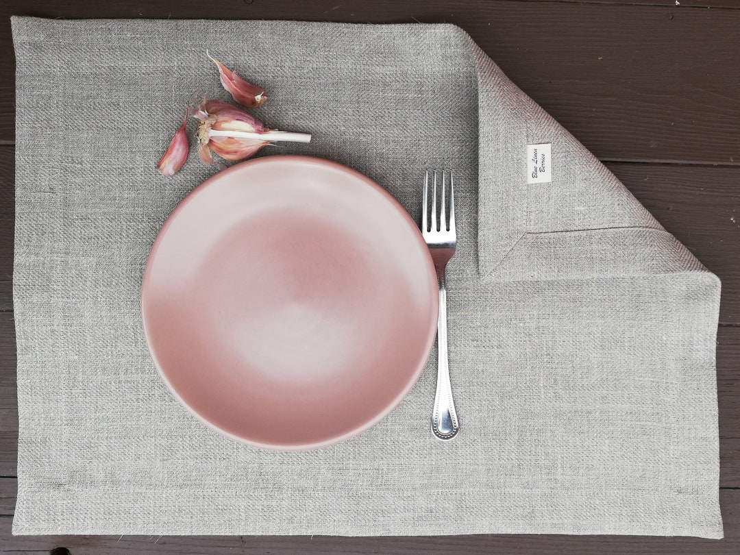 Placemats Set of 6 Linen Placemats Thick Placemats Rustic Etsy