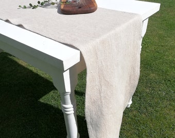 Thick linen table Runner, Grey Linen Table Runner, Durable Flax Table Runner, Farmhouse Table Runner, Long table Runner Country table runner