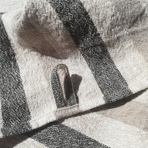 Rustic kitchen towels, Set of 4 Heavy Linen tea towels, dish towel, French stripe linen towel, striped linen towel, durable flax towel, gift