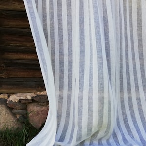 100&quot;/254cm wide linen curtains, Creamy linen curtain panel, Sheer Window Curtains and Drapes, Extra Long Curtain, Custom Size Linen Curtain