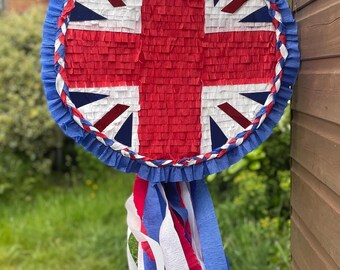Union Jack piñata party coronation  pinata UK themed party