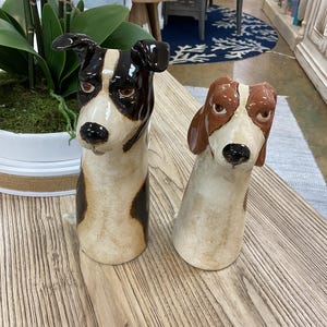 set of doggie vases