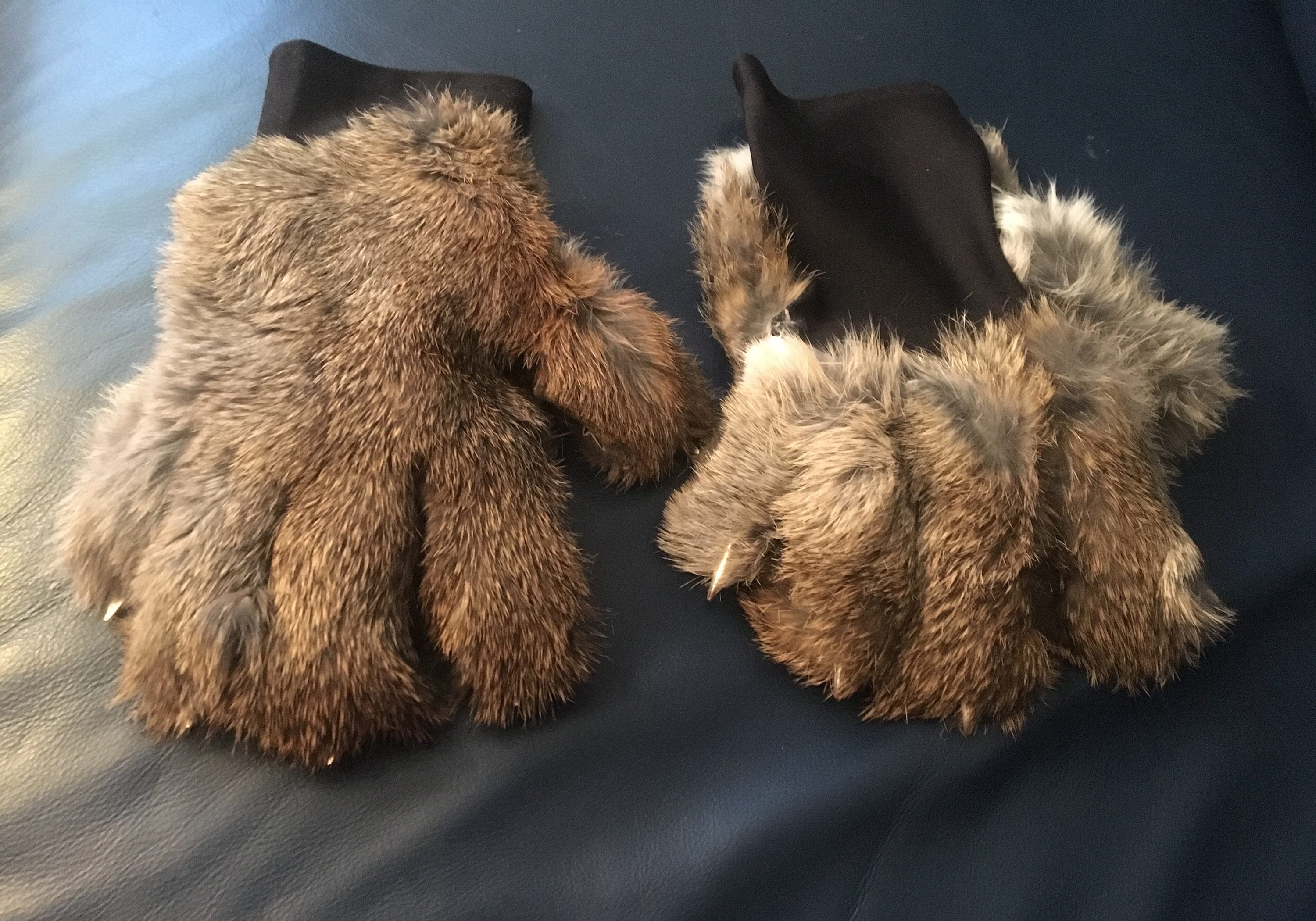 MATURE Real or Faux Rabbit Fur Claw Massage Tickle Scratch Sensation