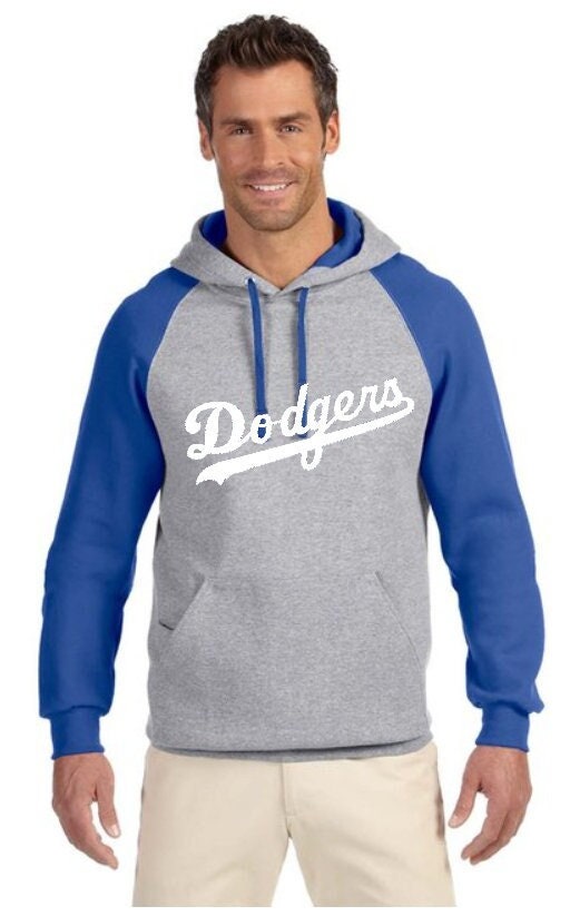 Los Angeles Dodgers Raglan Pullover Hoodie | Etsy