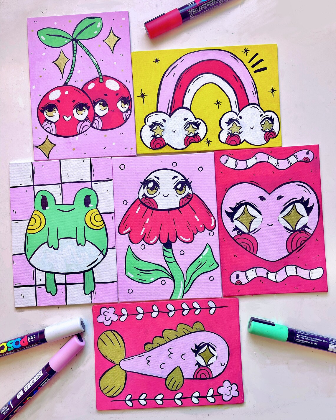 Original Posca Marker Paintings Etsy