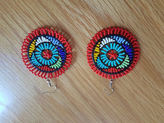 Xhosa/zulu Beaded Traditional Earrings | Etsy