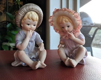 McCrory Corp Bisque Babies (set of 2) Vintage