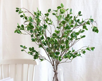 3 stems High Quality Artificial Aglaia Odorata Foliage Stem Fake Plant Faux Greenery Flower Arrangement Centerpiece Home Wedding Decor