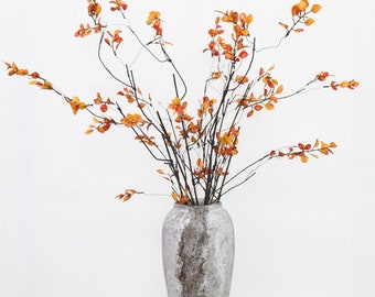 Kunstmatig gebladerte Oranjegele nepbladeren Herfst nepplant voor knutselen Woondecoratie Bloemstuk middelpunt