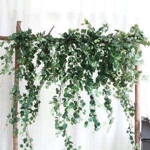 High Quality Artificial Ivy Leaves Hanging Leaves Fake Begonia Creepers Leaves Faux Plant Greenery For Wedding Backdrop Wall Decor