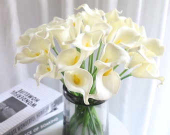 Real Touch Calla Lily Stems: Faux Floral Arrangement, Wedding Bouquet