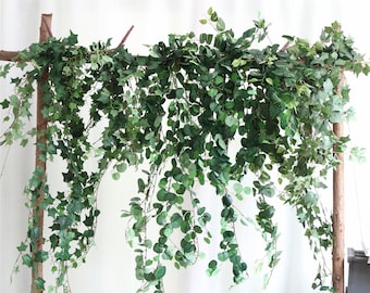 High Quality Artificial Ivy Leaves Hanging Leaves Fake Begonia Creepers Leaves Faux Plant Greenery For Wedding Backdrop Wall Decor