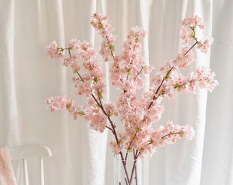 Fiore di ciliegio artificiale di alta qualità Scegli falso Sakura Spray Disposizione di fiori finti rosa Centrotavola per decorazioni di nozze di fiori di primavera