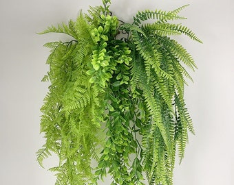 Artificial Fern Hanging Plant: Faux Greenery Wall Decor (31")