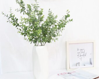 Artificial Eucalyptus Stems: Faux Greenery Wedding Decor Centerpiece