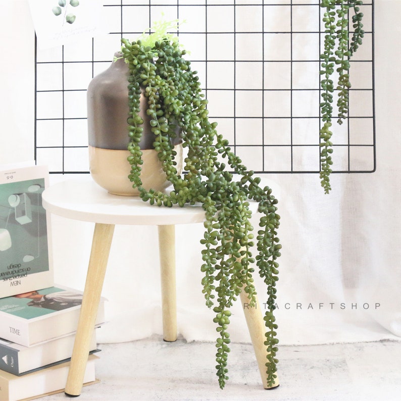 Artificial String Of Pearls Fake Succulents Faux Senecio Etsy