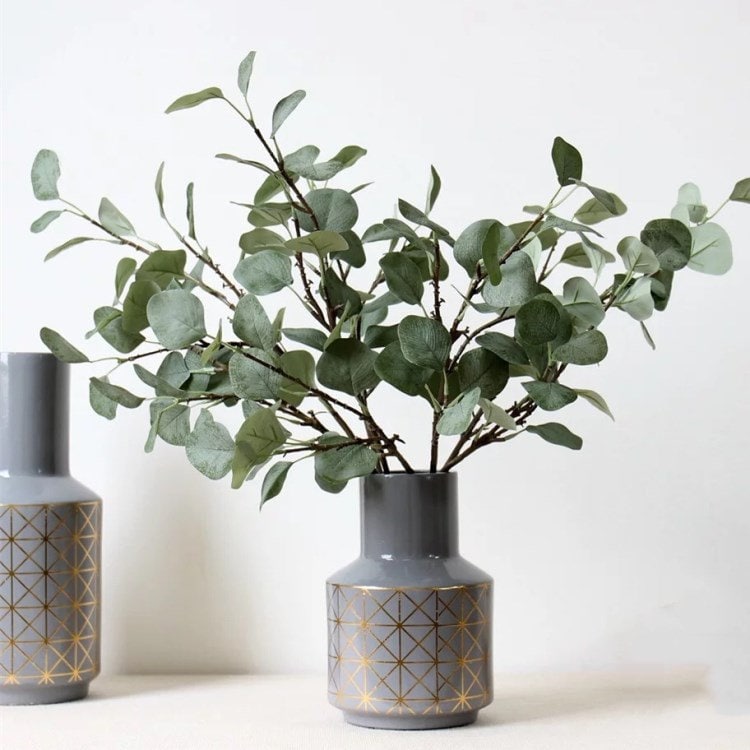1 stem Artificial Eucalyptus Faux Eucalyptus Fake Plant Etsy