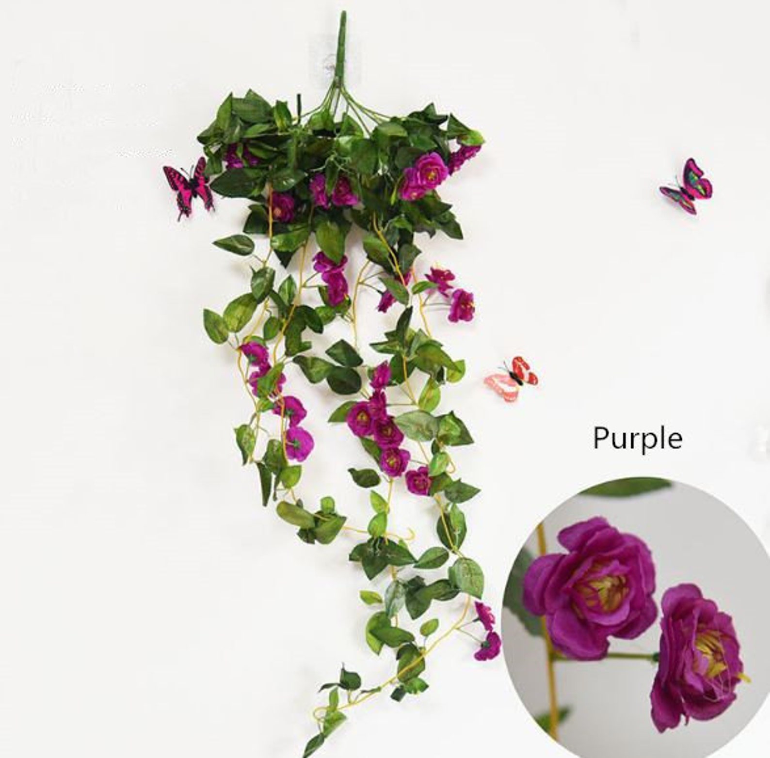 Artificial Hanging Flower Fake Flower Faux Hanging Plant For Etsy