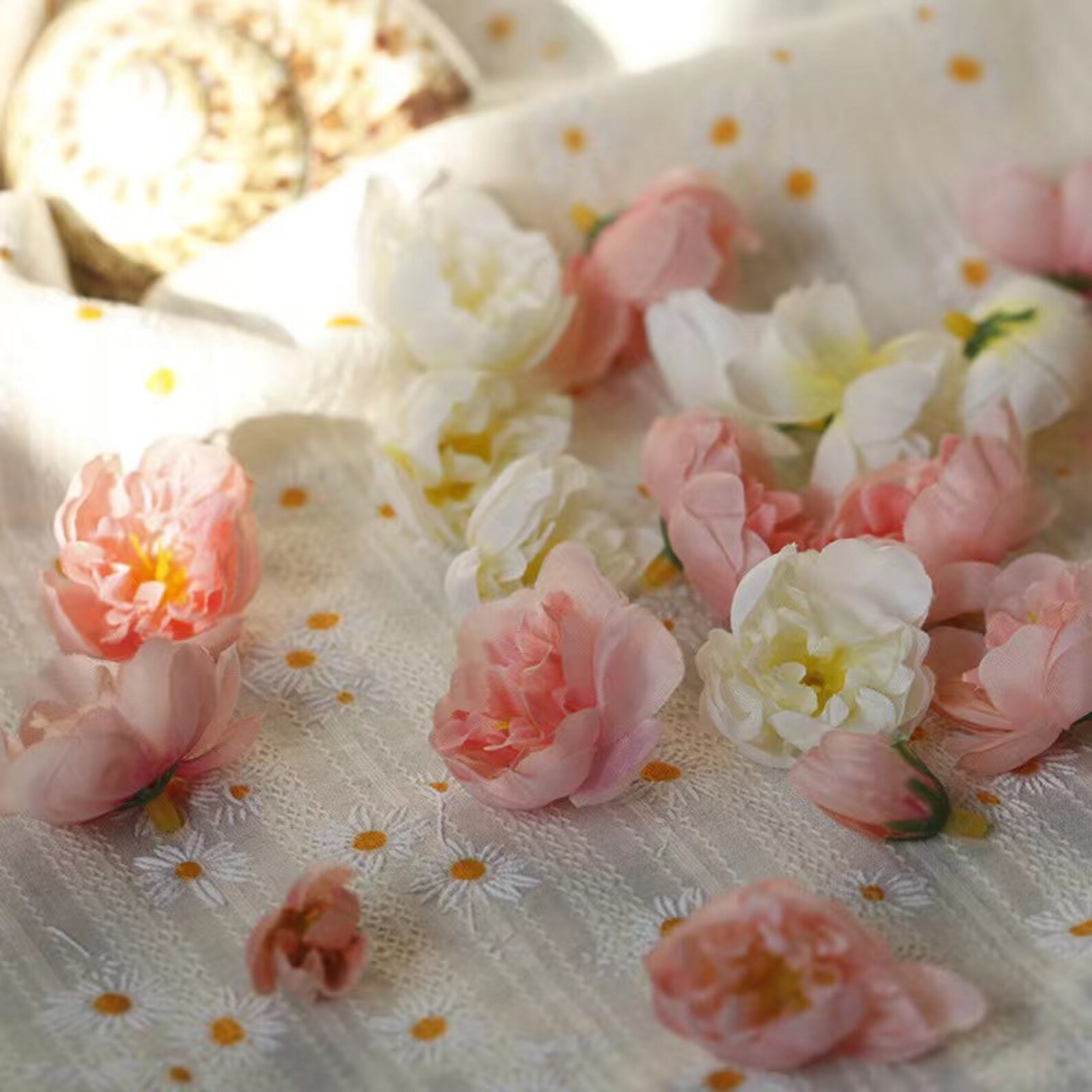 Artificial Cherry Blossom Flower Head White Fake Sakura Pink Etsy