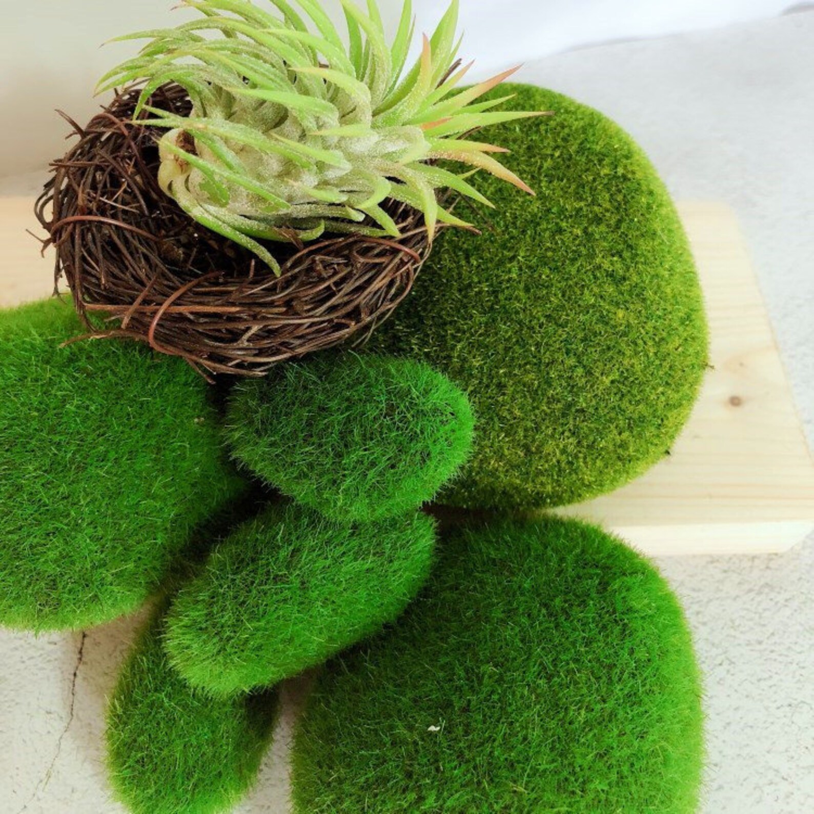 Faux Moss Covered Rocks Fake Stones Artificial Moss for Fairy Etsy