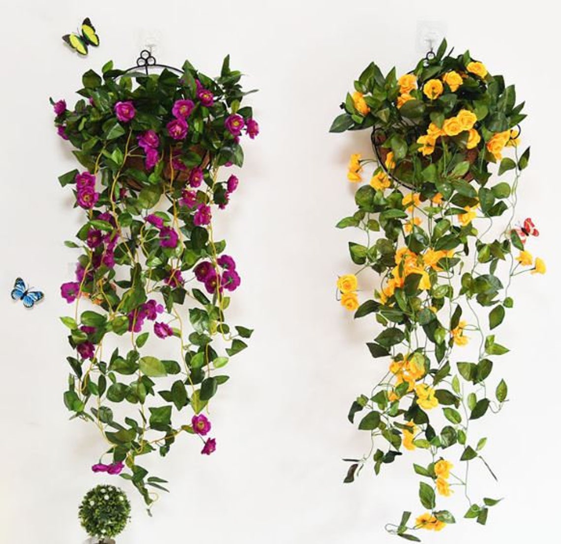 Artificial Hanging Flower Fake Flower Faux Hanging Plant For Etsy