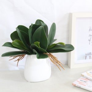 Artificial Orchid leaves Fake Foliage Faux Plant Fake Greenery Flower Arrangement Home Decor Centerpiece