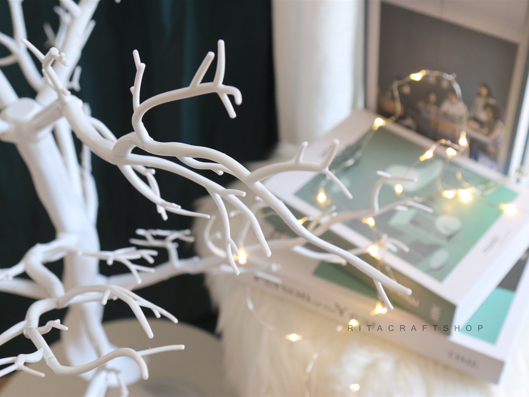 Artificial White Branch Fake Tree Twig Faux Twig Winter Branch Etsy