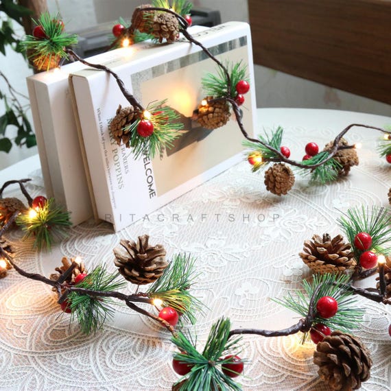 Pre-Lit 20 LED Pinecone Light String, 6 ft – We R Christmas