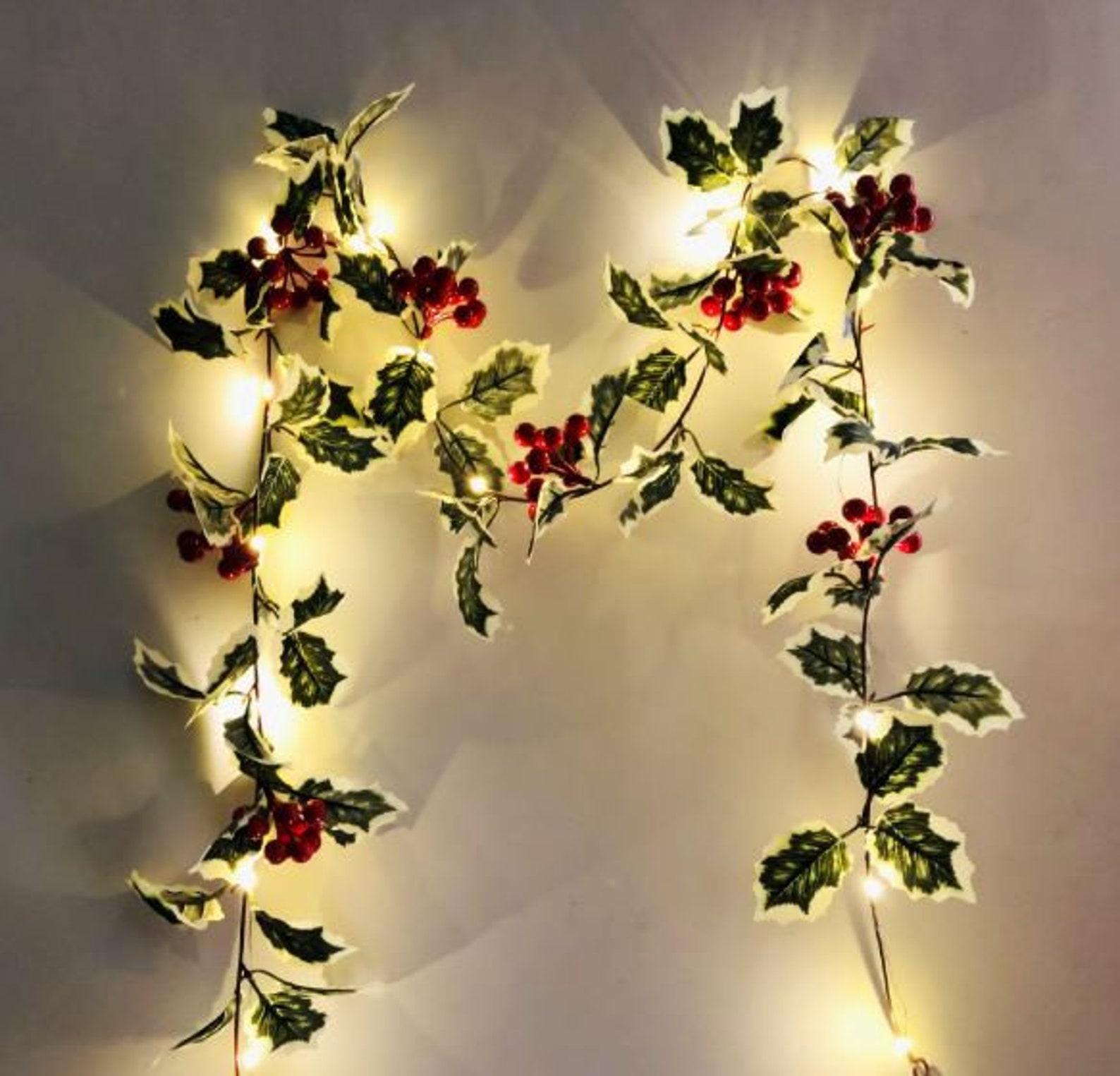 1 pcs Greenery Garland Fairy Light LED String Light Christmas Etsy