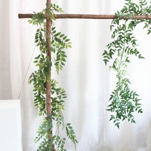 Ghirlanda di foglie artificiali, foglie sospese, fogliame finto, vite, pianta finta, verde, per fondale di nozze, arco, decorazione da parete, centrotavola, grande