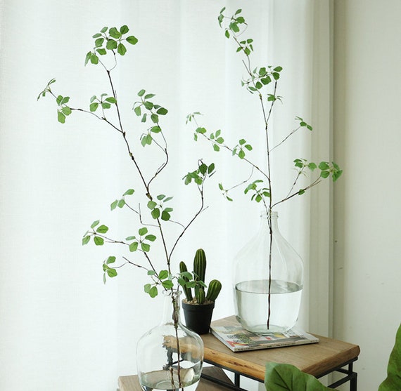 Realistic Pieris Japonica Branch Fake Greenery Faux Plant Artificial Foliage  Spray Long Stem Japanese Style Minimalist Modern Decor 