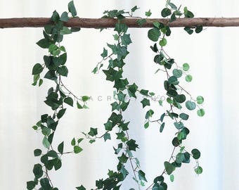 Hochwertige künstliche Grüngirlande Efeurebe Faux Begonia Blätter Fake Creeper Home Decor
