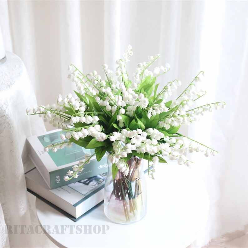 10 stems Artificial Lily Of The Valley Fake Bridesmaids Etsy